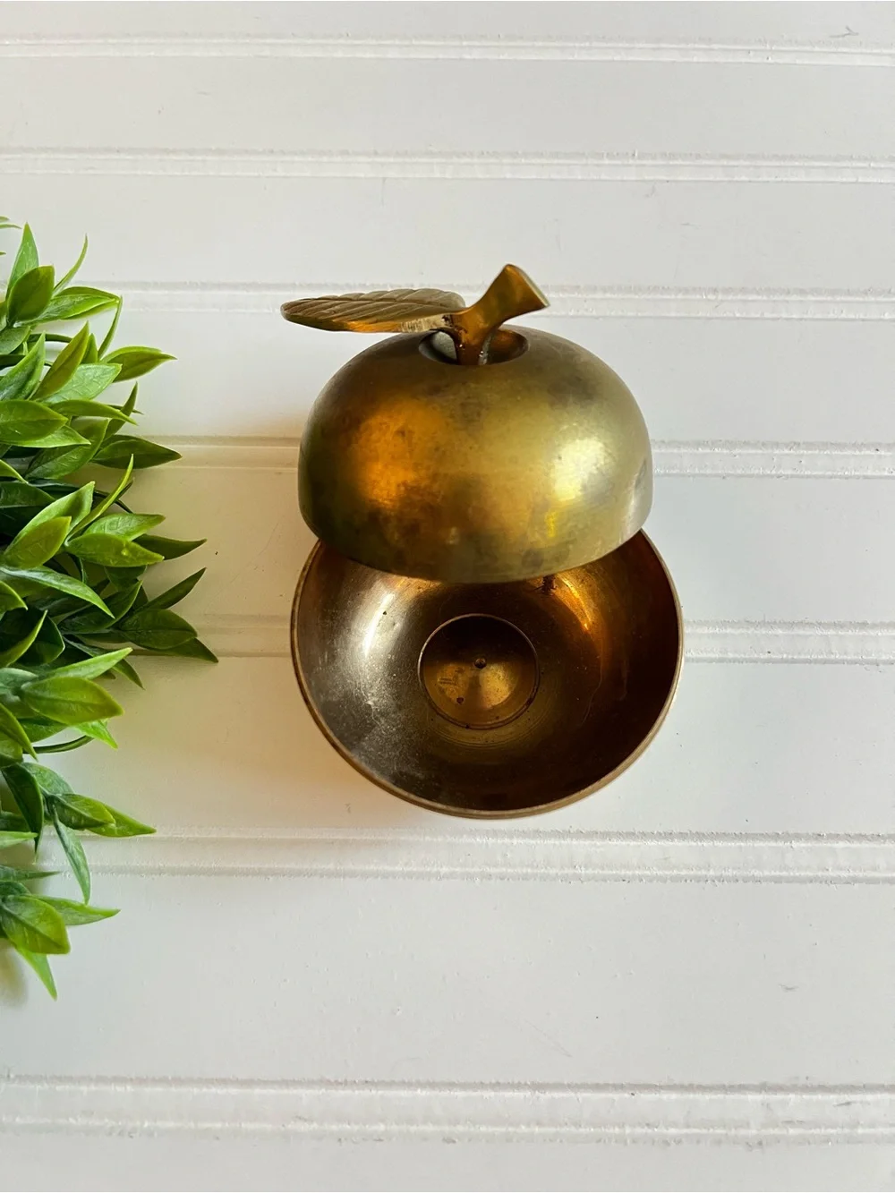 Brass Apple Trinket Box